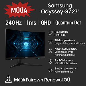 Samsung Odyssey G7 27" | 240Hz | 1ms | QHD (1 foto / 4)