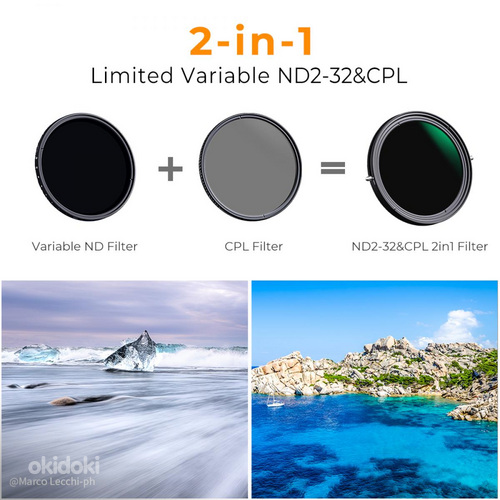 UUS! Filter K&F Concept Nano-X ND 2-32 + CPL 52mm (foto #1)