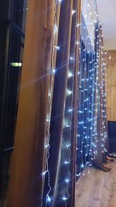 Завеса 3 метра со светодиодной подсветкой с 300 светодиодными лампами