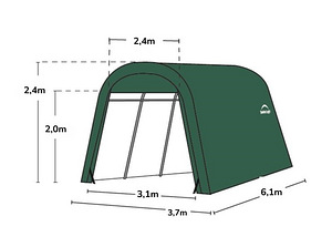 AUTOTELK 3,7×6,1m (roheline värv) // Multitent (2 foto / 3)