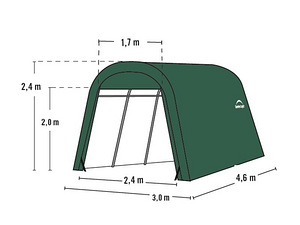 AUTOTELK 3×4,6m (Roheline värv) // Multitent (2 foto / 3)