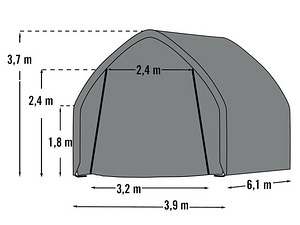 AUTOTELK 3,9×6,1m (Hall värv) // Multitent (2 foto / 3)