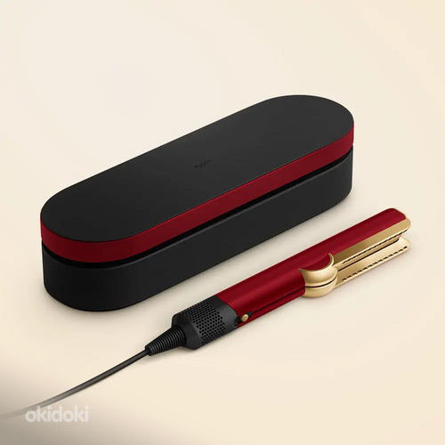 Dyson Airstrait straightener and dryer (Red Velvet/Gold)