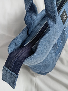 Denim Mosaic: Artisan Tote – One-of-a-Kind Sustainable Handb (9 foto / 10)