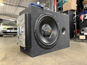 Hertz 900w subwoofer + Spider monovõimendi + kaablikomplekt (1 foto / 3)