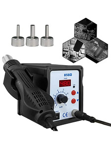 Паяльная станция с паяльным набором 858D фен (2 фото из 4)