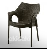 Պլաստիկե հյուսված բազկաթոռ, պլաստիկ նստատեղով և պողպատով, հա