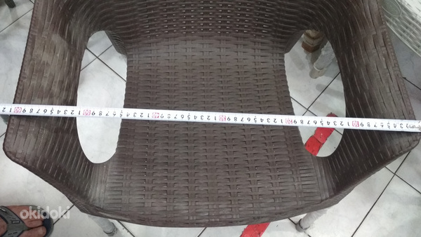 Պլաստիկե հյուսված բազկաթոռ, պլաստիկ նստատեղով և պողպատով, հա (4)