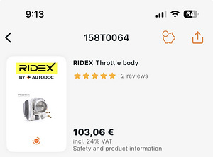 Ridex el. drosselklapp (4 foto / 4)