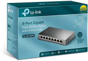 TL-SG108PE 8-Port Gigabit Easy Smart Switch with 4-Port PoE+ (1 foto / 3)