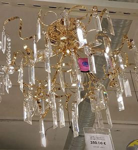 Elegantne kuldne lühter SHATTEN VALLY laelamp kristall (1 foto / 2)