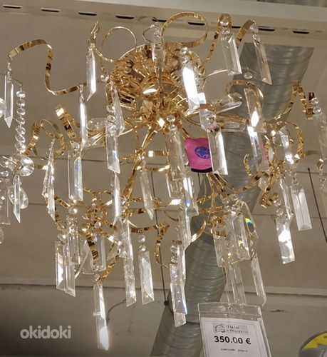 Elegantne kuldne lühter SHATTEN VALLY laelamp kristall