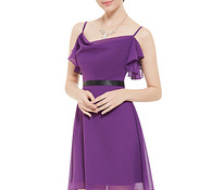 Летнее фиолетовое красивое платье