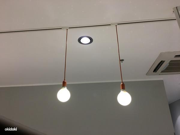 Золотой подвесной дизайнерский светильник (фото #1)