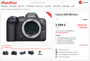 Canon EOS R6 (body) hübriidkaamera (uus) (10 foto / 10)