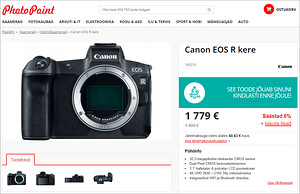 Canon EOS R (body) hübriidkaamera (10 foto / 10)