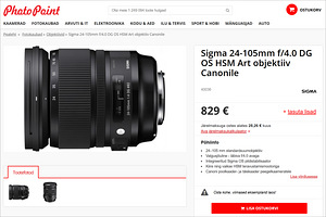 Sigma 24-105mm f/4 DG OS HSM Art (Canon EF) objektiiv (10 foto / 10)