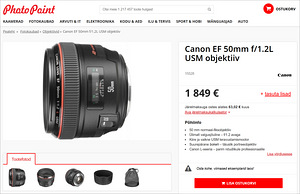Canon EF 50mm f/1.2L USM objektiiv (10 foto / 10)
