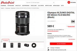 Olympus M.Zuiko Digital ED 60mm f/2.8 Macro objektiiv (10 foto / 10)