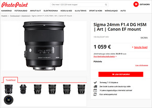 Sigma 24mm f/1.4 DG HSM Art (Canon EF) objektiiv (10 foto / 10)