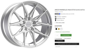 Диски ARCEO MARSEILLE 19x8.5 ET35 5x114.3 cb73.1 (10 фото из 10)