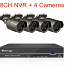 Techage 8CH 1080P CCTV CCTV süsteem 2MP helimikrofon IP66 4 (foto #1)