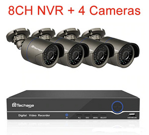 Techage 8CH 1080P CCTV CCTV süsteem 2MP helimikrofon IP66 4 (1 foto / 3)