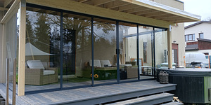 Terrassiklaasid L-2910 h-2190 mm hall/kirgas (2 foto / 7)