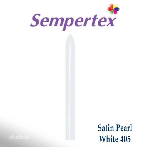 Valged pikad õhupallid Sempertex satin pearl white (foto #4)