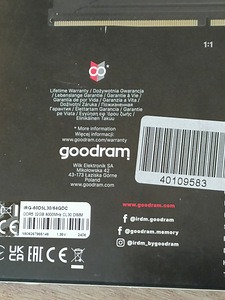 Goodram Memory DDR5 IRDM 64GB(2*32GB) /6000 CL30 BLACK RGB · (3 foto / 3)