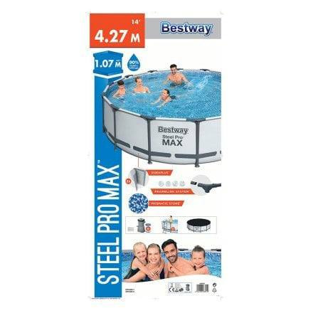 Raamiga bassein BESTWAY STEEL PRO MAX 427 x 107 cm, mahutavu