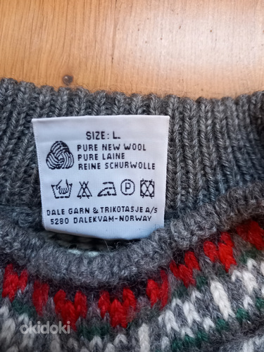 Теплый свитер Dale of Norwey, размер L, шерсть 100% (фото #2)