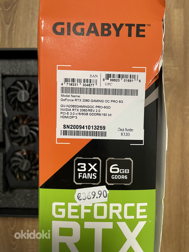 Gigabyte GeForce GeForce RTX 2060 GAMING OC PRO 6G (фото #5)