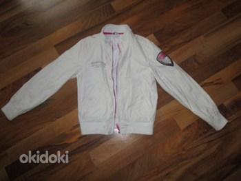 Valge k/s jope 128cm (116-122-134cm)