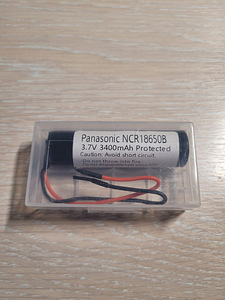 Li-ion aku Panasonic NCR18650B 3400mAh kaitsega UUS