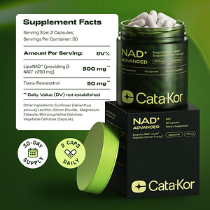 Cata-Kor NAD+ Resveratrol (60 kapslit) toidulisand (2 foto / 9)