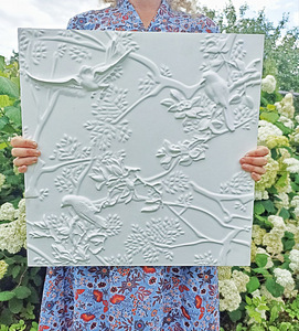 Kipsist dekoratiivpaneel 50×50 cm — stiilne sisekujunduselem (1 foto / 9)