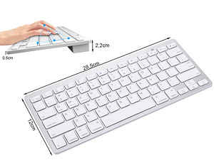 UUS!!! Bluetooth juhtmevaba SLIM klaviatuur, VALGE (3 foto / 10)