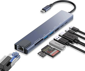 UUS!!! USB-C Hub, 8in1