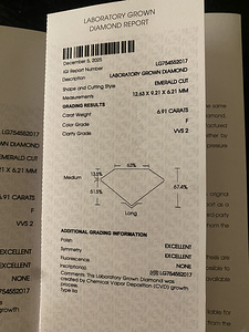 Новое золотое кольцо с бриллиантом 6.91 ct. (7 фото из 7)
