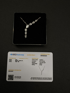 Kullast kaelakee teemantidega 2.04 ct (2 foto / 5)