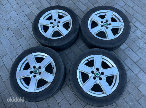 Литые диски Skoda с шинами (5x100)