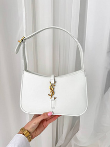 Yves Saint Laurent Hobo Le 5 À 7 valge/kuldne koopia kott (5 foto / 10)