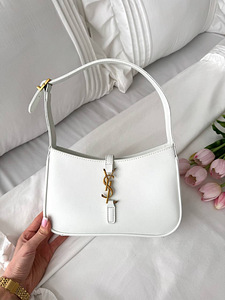 Yves Saint Laurent Hobo Le 5 À 7 valge/kuldne koopia kott (8 foto / 10)
