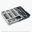DrawerStore™ Серый расширяемый поднос для столовых приборов (фото #1)