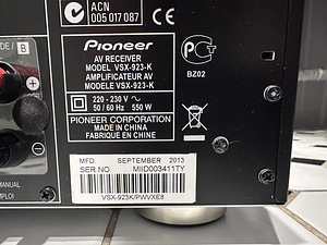 PIONEER VSX 923 (7 foto / 7)