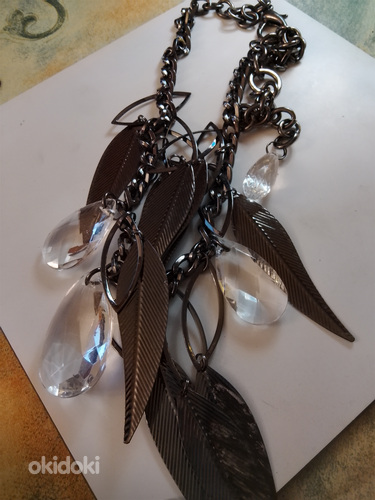 Vintage kaulakoru koboltti ja isoja muovi Helmiä