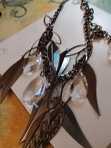 Vintage kaulakoru koboltti ja isoja muovi Helmiä (3 valokuva sivusta 5)