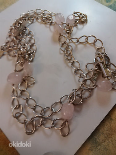 Snö kaula koru ruusu kvartsi jalokivillä