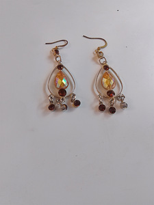 Kristalli lasi helmi korvakorut vintage (1 valokuva sivusta 3)